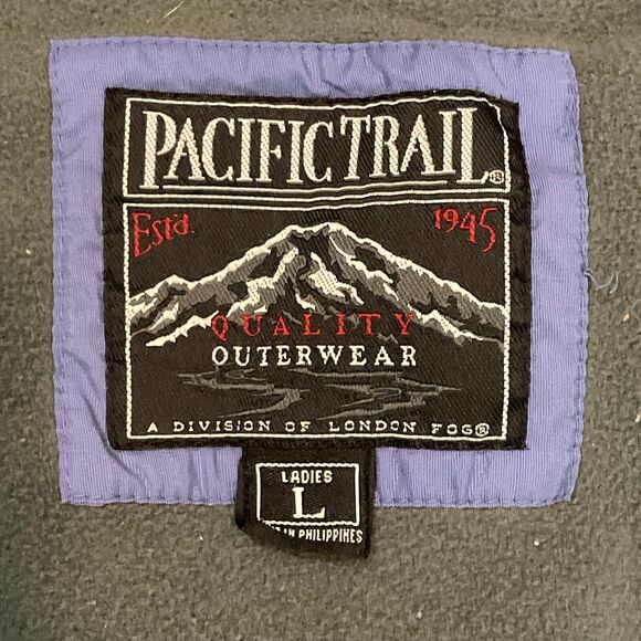 Pacific‎ Trail London Fog Fleece Lined Jacket Hooded Parka Coat Blue Size Large - Picture 6 of 13